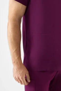 Uniformix Bluzy-Bluza medyczna męska Med Couture RothWear, 7477-WINE