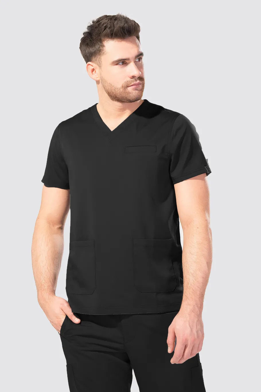 Uniformix Bluzy-Bluza medyczna męska Med Couture RothWear, 7477-BLAC