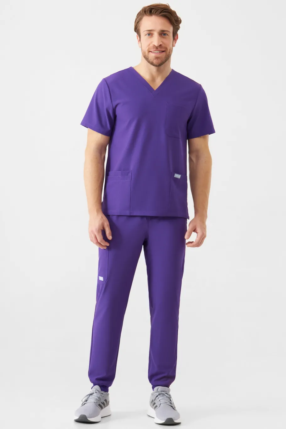 Uniformix Bluzy-Bluza medyczna męska Super Flex, 4050-Plum wine