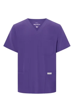 Uniformix Bluzy-Bluza medyczna męska Super Flex, 4050-Plum wine