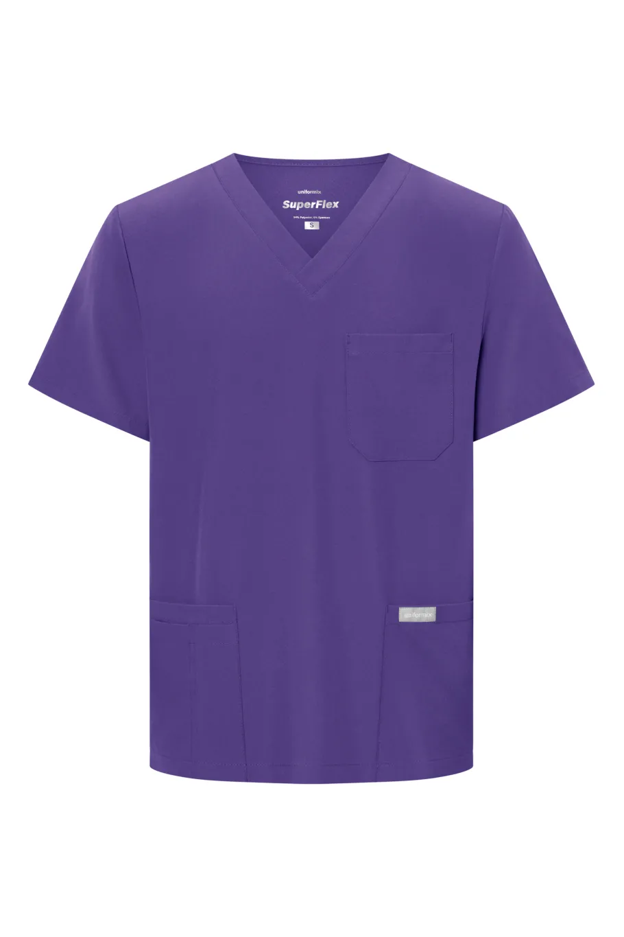 Uniformix Bluzy-Bluza medyczna męska Super Flex, 4050-Plum wine