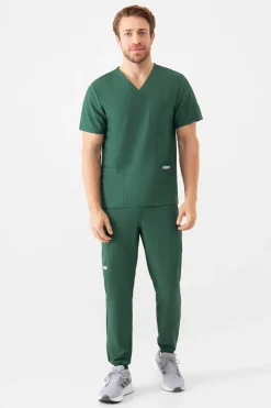 Uniformix Bluzy-Bluza medyczna męska Super Flex, 4050-Hunter green