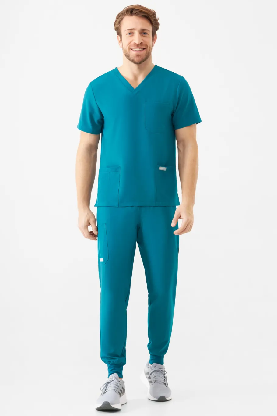 Uniformix Bluzy-Bluza medyczna męska Super Flex, 4050-Caribbean Blue