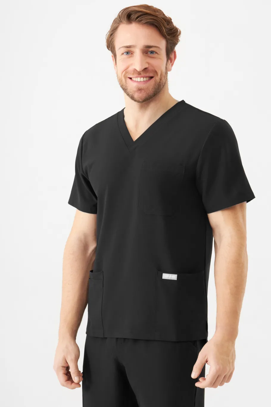 Uniformix Bluzy-Bluza medyczna męska Super Flex, 4050-Black