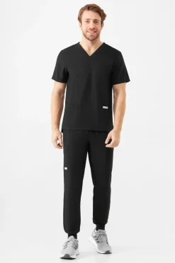 Uniformix Bluzy-Bluza medyczna męska Super Flex, 4050-Black