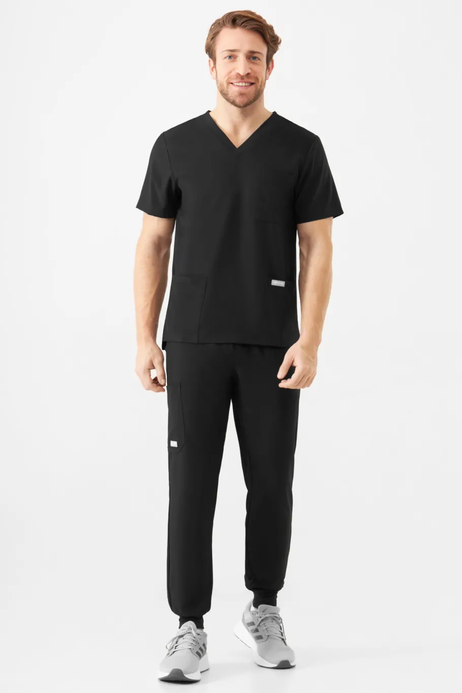 Uniformix Bluzy-Bluza medyczna męska Super Flex, 4050-Black