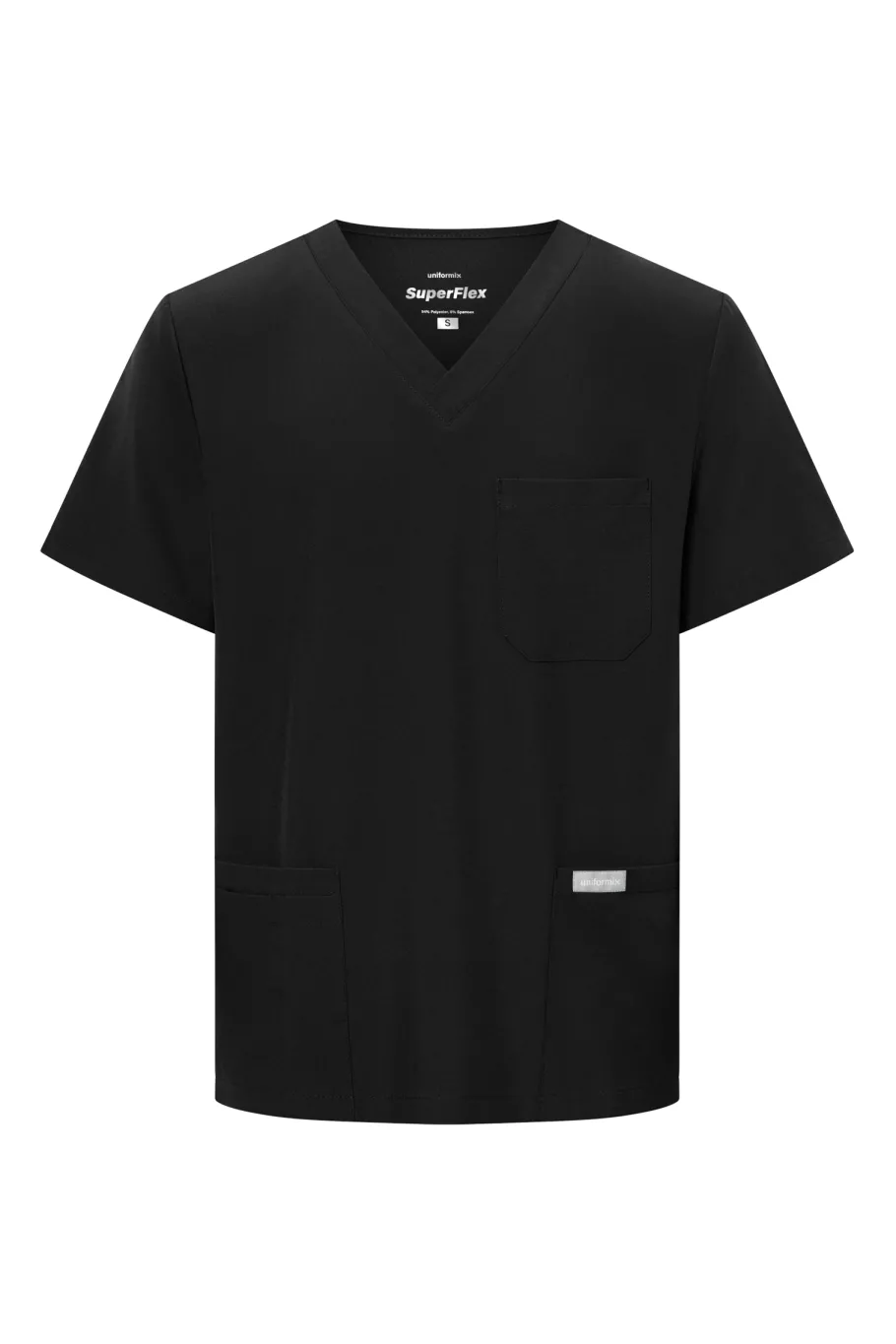 Uniformix Bluzy-Bluza medyczna męska Super Flex, 4050-Black
