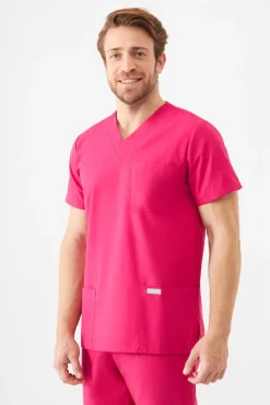 Uniformix Bluzy|Bluzy-Bluza medyczna uniwersalna, TEAM T1260, Virtual Pink