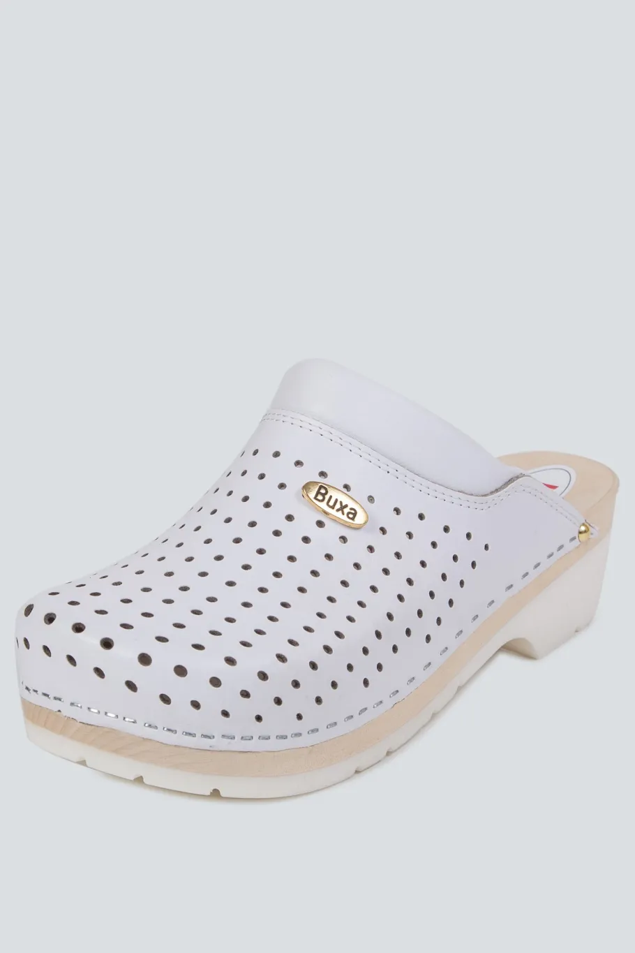 Uniformix Obuwie-Obuwie Medyczne Buxa Drewniaki Supercomfort, model FPU11, kolor biały