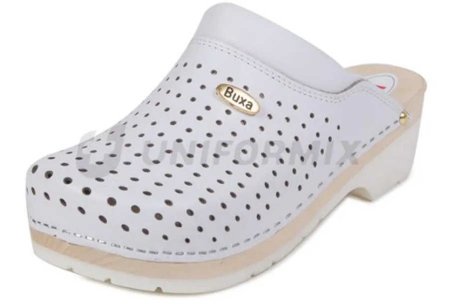 Uniformix Obuwie-Obuwie Medyczne Buxa Drewniaki Supercomfort, model FPU11, kolor biały