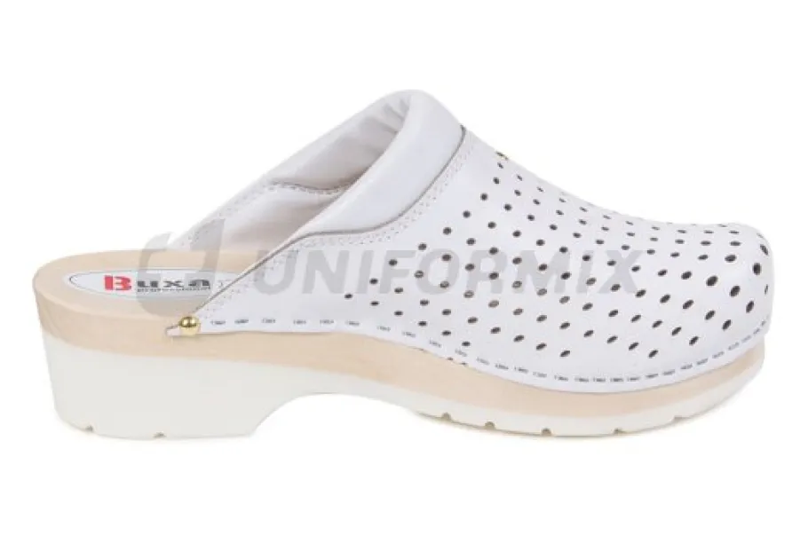 Uniformix Obuwie-Obuwie Medyczne Buxa Drewniaki Supercomfort, model FPU11, kolor biały
