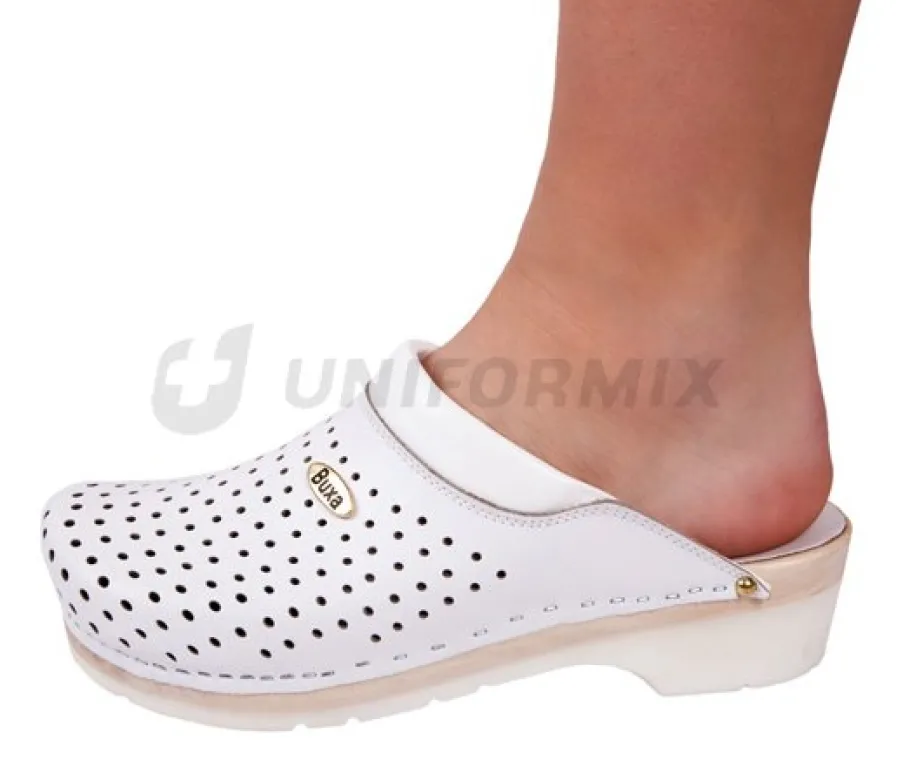 Uniformix Obuwie-Obuwie Medyczne Buxa Drewniaki Supercomfort, model FPU11, kolor biały