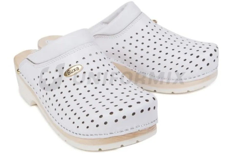 Uniformix Obuwie-Obuwie Medyczne Buxa Drewniaki Supercomfort, model FPU11, kolor biały