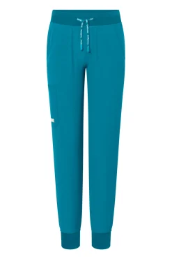 Uniformix Fizjoterapia|Kosmetologia-Spodnie medyczne damskie Super Flex, 4020-Caribbean Blue