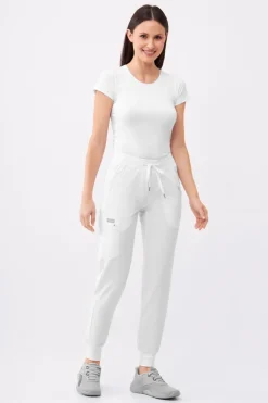 Uniformix Fizjoterapia|Kosmetologia-Spodnie medyczne damskie RayOn, 3020, White