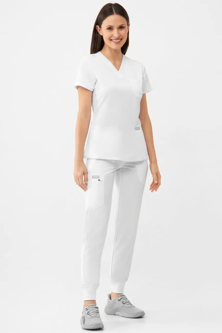 Uniformix Fizjoterapia|Kosmetologia-Spodnie medyczne damskie RayOn, 3020, White