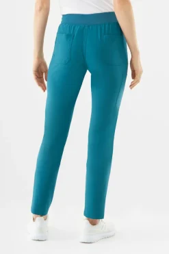 Uniformix Fizjoterapia|Kosmetologia-Spodnie medyczne damskie Super Flex, 4030 Caraibben blue