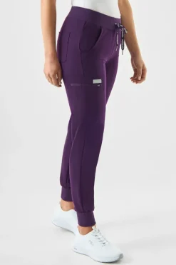 Uniformix Fizjoterapia|Kosmetologia-Spodnie medyczne damskie RayOn, 3020, Dark Purple