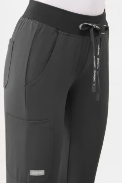 Uniformix Fizjoterapia|Kosmetologia-Spodnie medyczne damskie Super Flex, 4020-Dark Grey