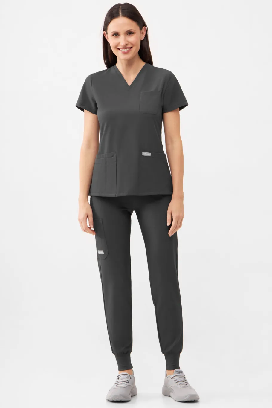 Uniformix Fizjoterapia|Kosmetologia-Spodnie medyczne damskie Super Flex, 4020-Dark Grey