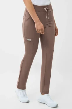 Uniformix Fizjoterapia|Kosmetologia-Spodnie medyczne damskie RayOn, 3030 Root Brown