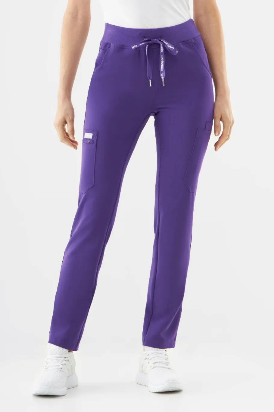 Uniformix Fizjoterapia|Kosmetologia-Spodnie medyczne damskie RayOn, 3030, Plum wine