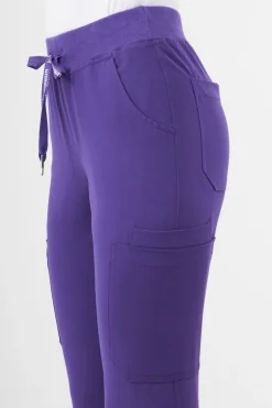 Uniformix Fizjoterapia|Kosmetologia-Spodnie medyczne damskie RayOn, 3030, Plum wine