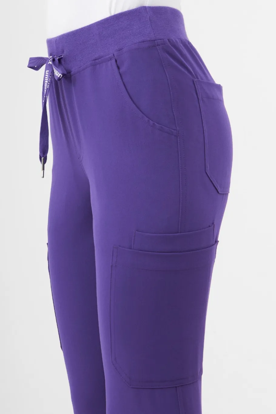 Uniformix Fizjoterapia|Kosmetologia-Spodnie medyczne damskie RayOn, 3030, Plum wine