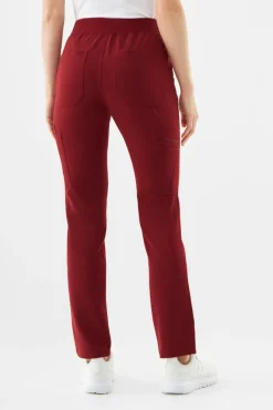 Uniformix Fizjoterapia|Kosmetologia-Spodnie medyczne damskie RayOn, 3030,Burgundy