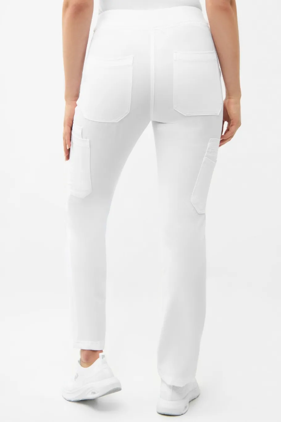 Uniformix Fizjoterapia|Kosmetologia-Spodnie medyczne damskie RayOn, 3030 White