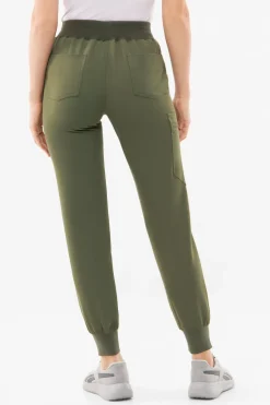 Uniformix Fizjoterapia|Kosmetologia-Spodnie medyczne damskie RayOn, 3020, Tea Leaf