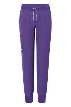Uniformix Fizjoterapia|Kosmetologia-Spodnie medyczne damskie Super Flex, 4020- Plum wine