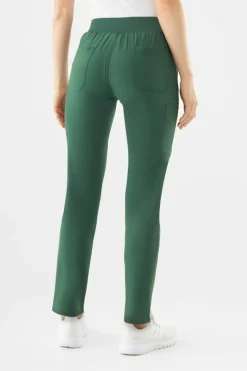 Uniformix Fizjoterapia|Kosmetologia-Spodnie medyczne damskie Super Flex, 4030 Hunter Green