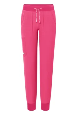 Uniformix Fizjoterapia|Kosmetologia-Spodnie medyczne damskie Super Flex, 4020- Virtual pink