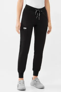 Uniformix Fizjoterapia|Kosmetologia-Spodnie medyczne damskie RayOn, 3020, Black