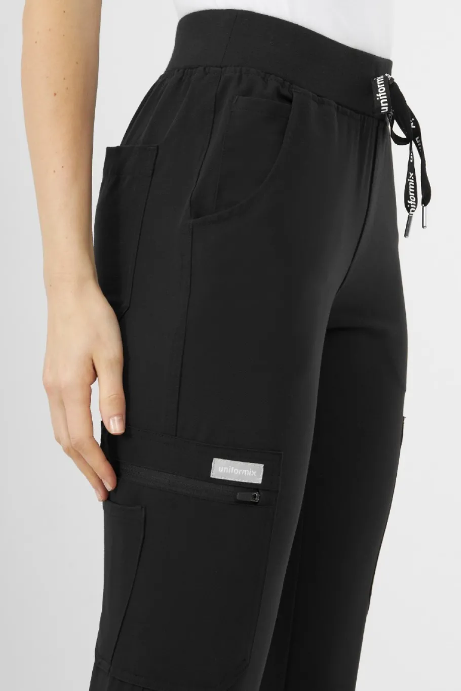 Uniformix Fizjoterapia|Kosmetologia-Spodnie medyczne damskie RayOn, 3030, black