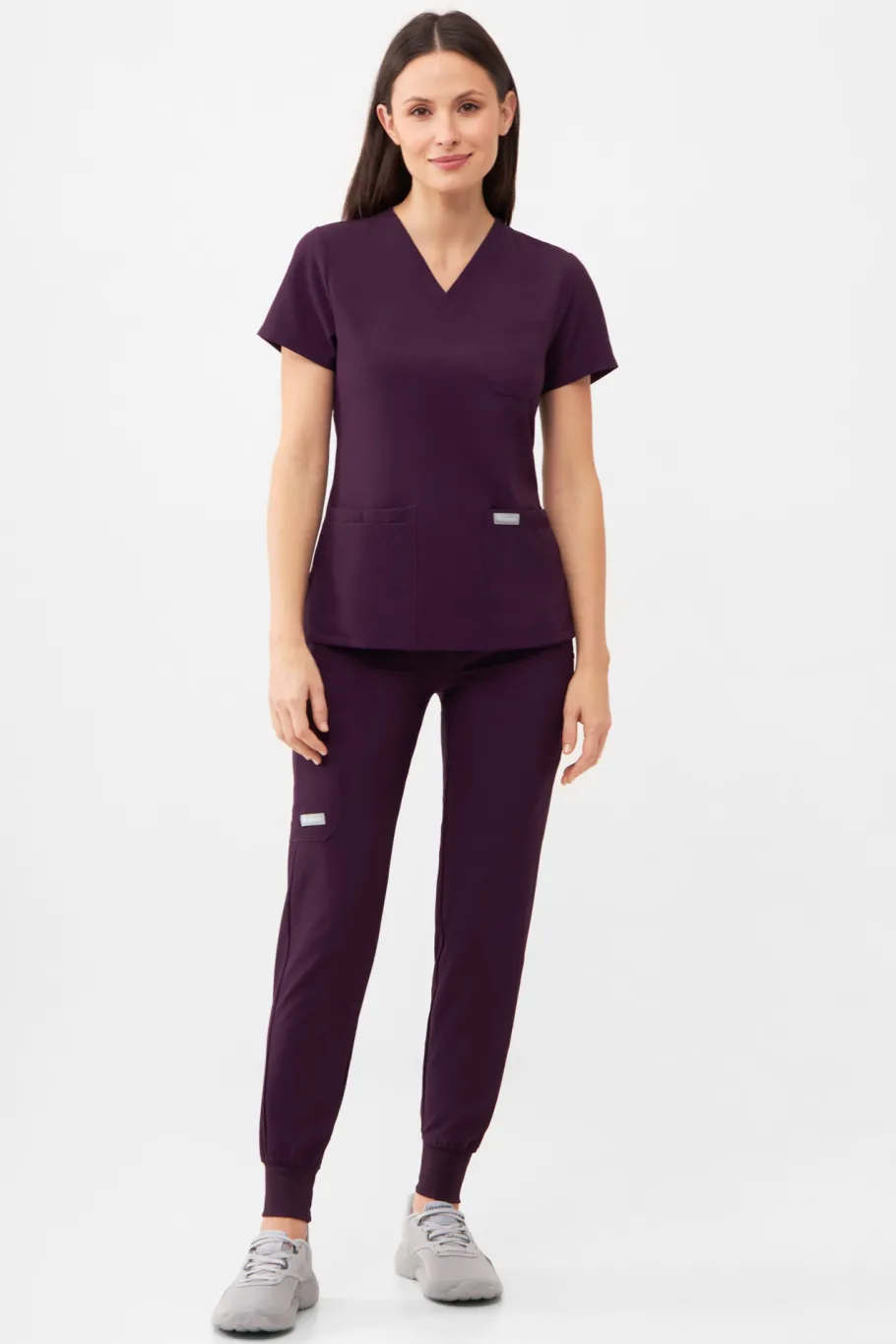 Uniformix Fizjoterapia|Kosmetologia-Spodnie medyczne damskie Super Flex, 4020-Dark Purple