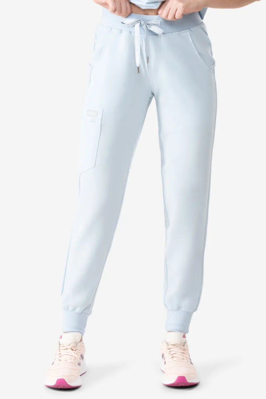 Uniformix Fizjoterapia|Kosmetologia-Spodnie medyczne damskie RayOn, 3020, Sky blue