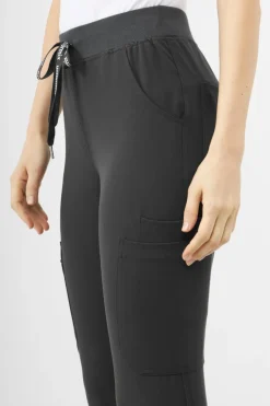 Uniformix Fizjoterapia|Kosmetologia-Spodnie medyczne damskie RayOn, 3030, Dark grey
