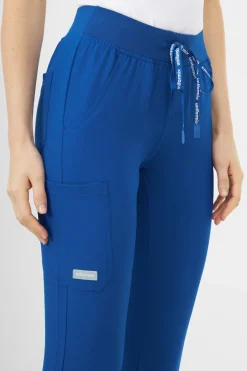 Uniformix Fizjoterapia|Kosmetologia-Spodnie medyczne damskie Super Flex, 4030 Royal Blue
