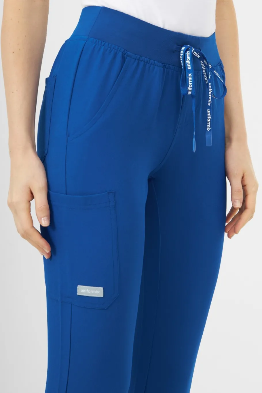 Uniformix Fizjoterapia|Kosmetologia-Spodnie medyczne damskie Super Flex, 4030 Royal Blue