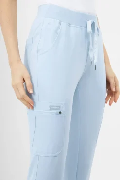 Uniformix Fizjoterapia|Kosmetologia-Spodnie medyczne damskie RayOn, 3030,Sky blue