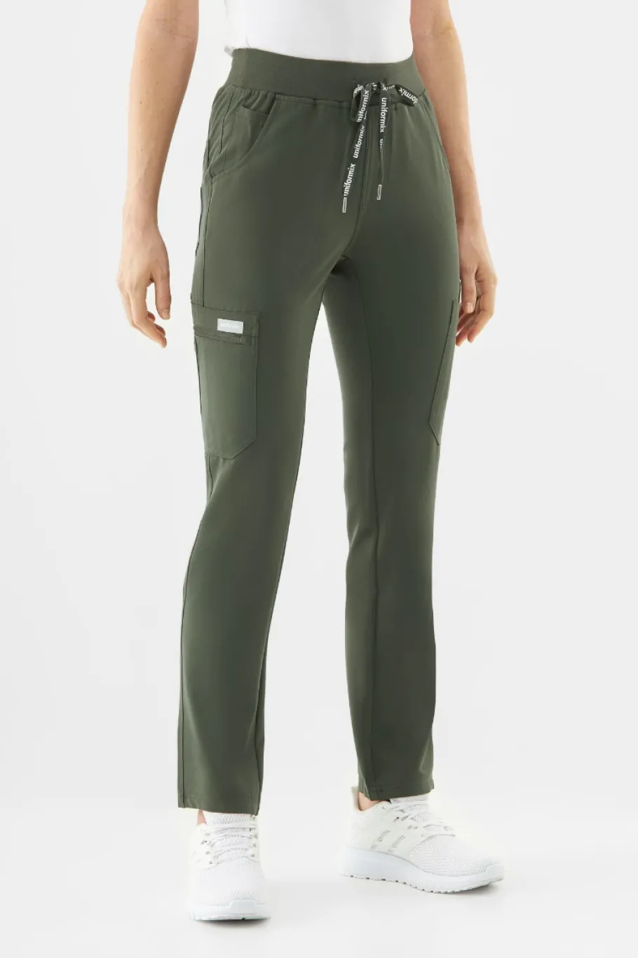 Uniformix Fizjoterapia|Kosmetologia-Spodnie medyczne damskie RayOn, 3030, Tea Leaf
