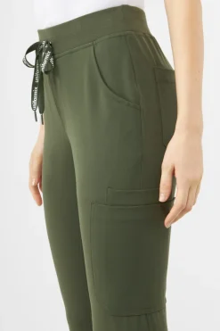 Uniformix Fizjoterapia|Kosmetologia-Spodnie medyczne damskie RayOn, 3030, Tea Leaf