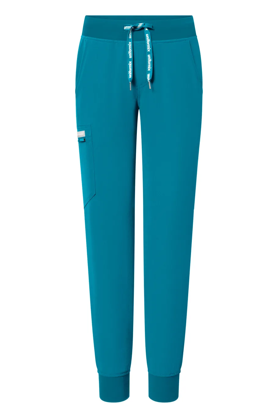 Uniformix Fizjoterapia|Kosmetologia-Spodnie medyczne damskie RayOn, 3020, Caribbean Blue