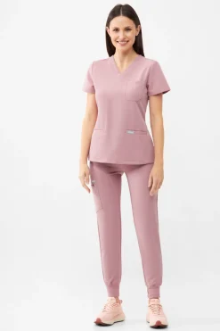 Uniformix Fizjoterapia|Kosmetologia-Spodnie medyczne damskie RayOn, 3020, Bisque