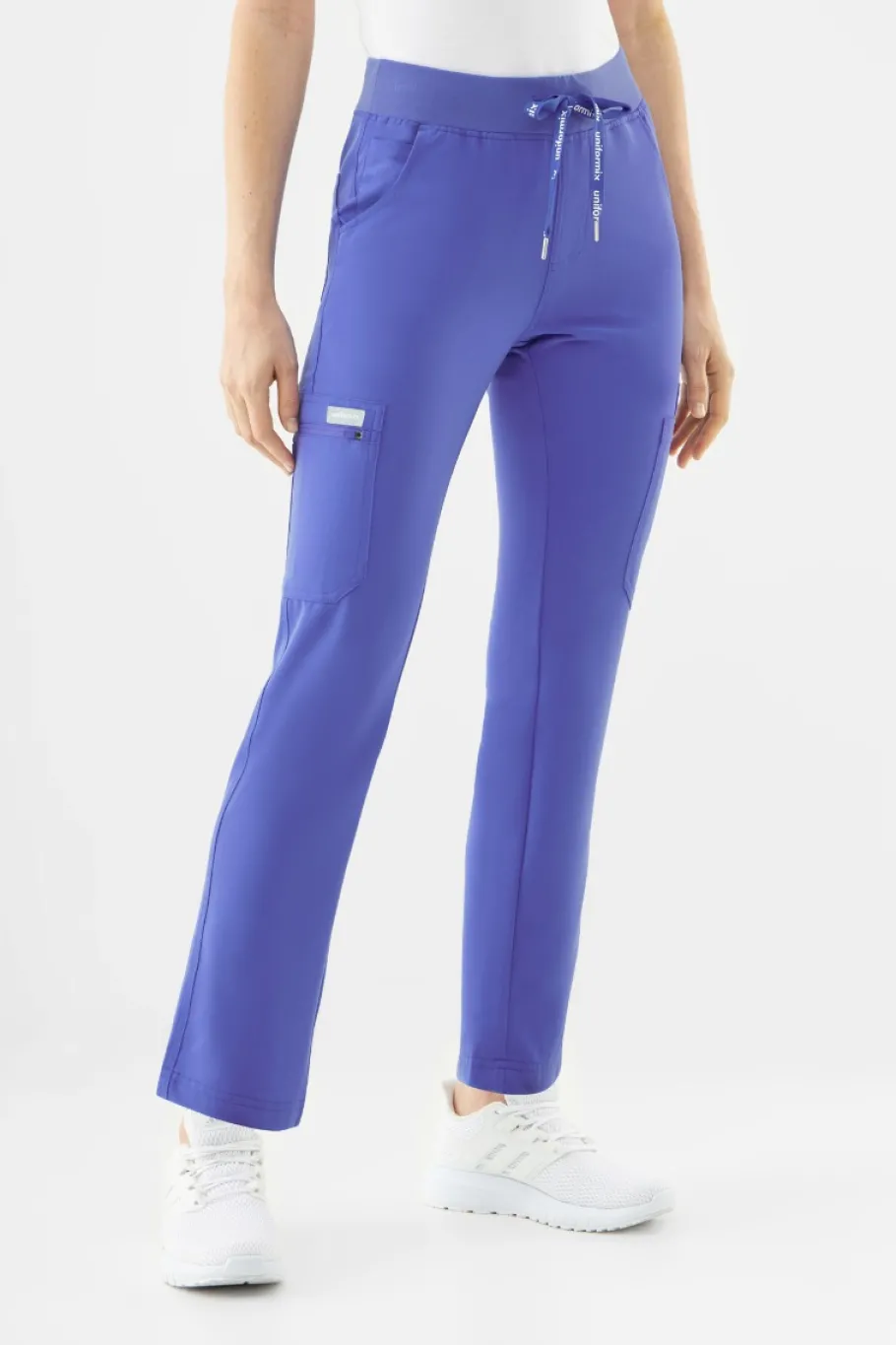 Uniformix Fizjoterapia|Kosmetologia-Spodnie medyczne damskie RayOn, 3030,Ceil blue