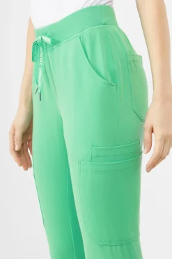 Uniformix Fizjoterapia|Kosmetologia-Spodnie medyczne damskie RayOn, 3030,Spring Bud