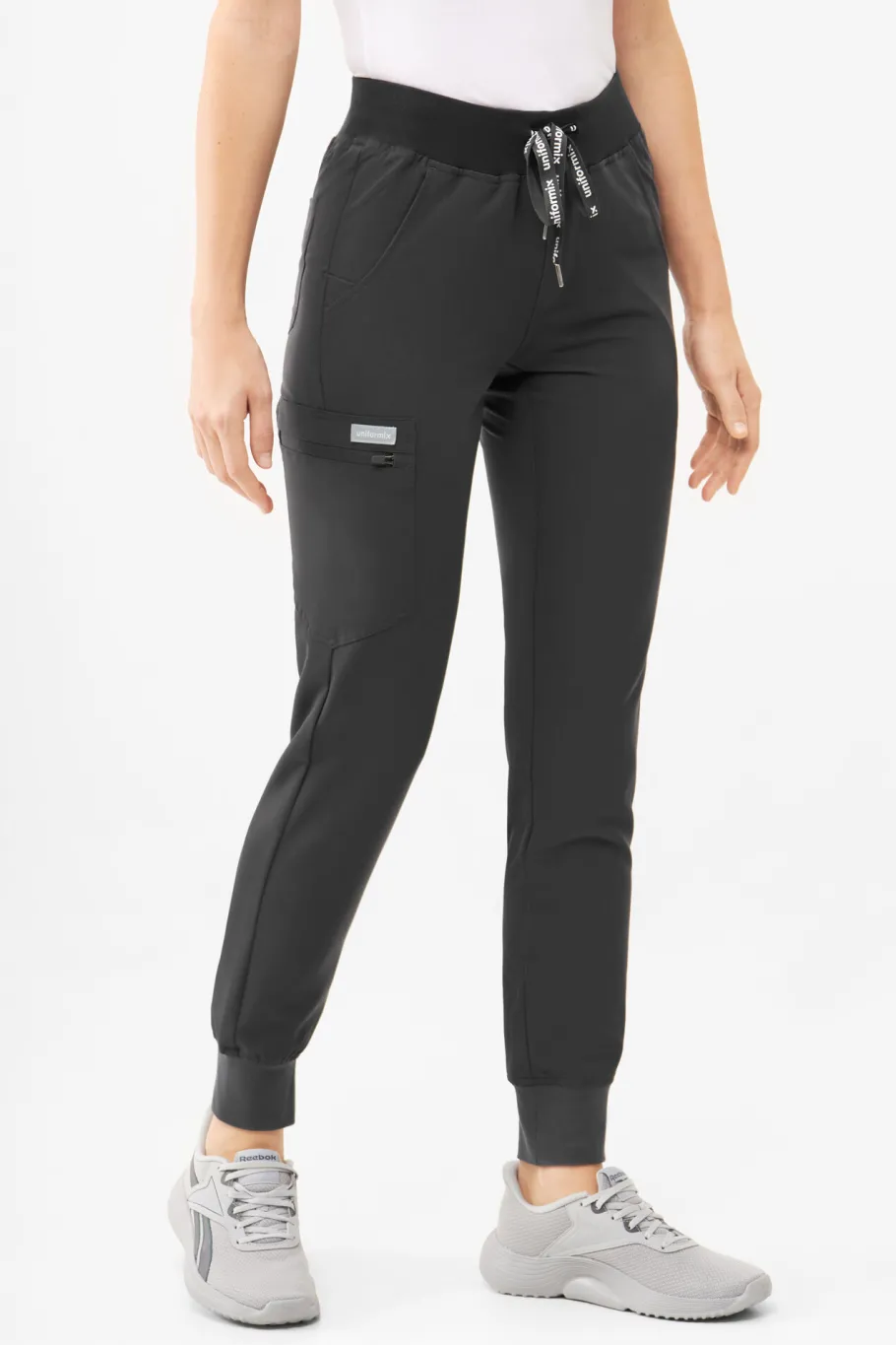 Uniformix Fizjoterapia|Kosmetologia-Spodnie medyczne damskie RayOn, 3020, Dark Grey