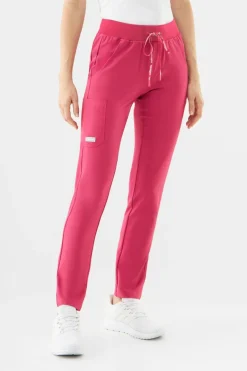 Uniformix Fizjoterapia|Kosmetologia-Spodnie medyczne damskie Super Flex, 4030 Virtual Pink